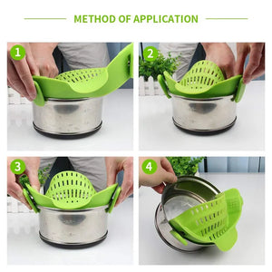 Silicone Clip On Pot Strainer