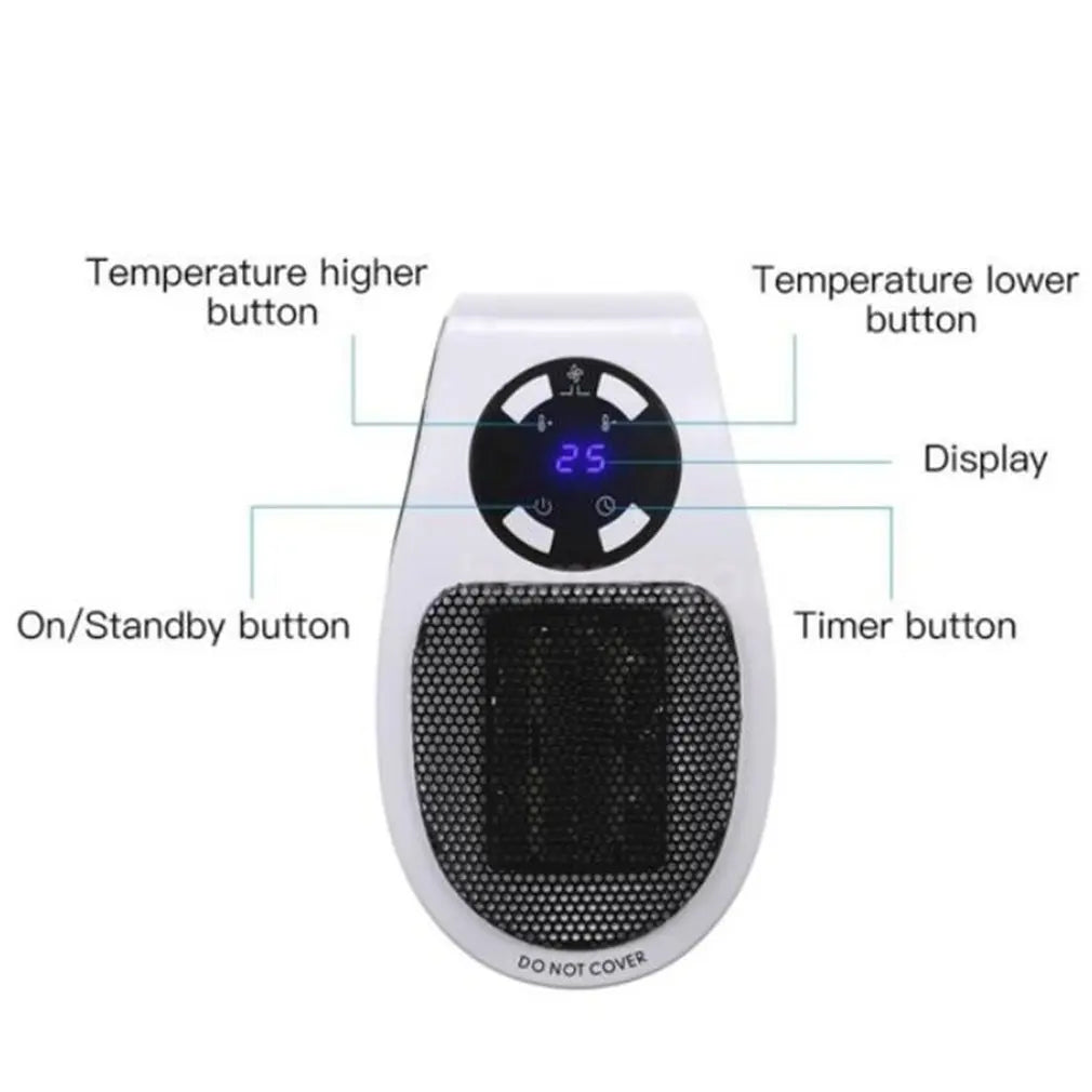 Wall-Outlet Mini Electric Air Heater