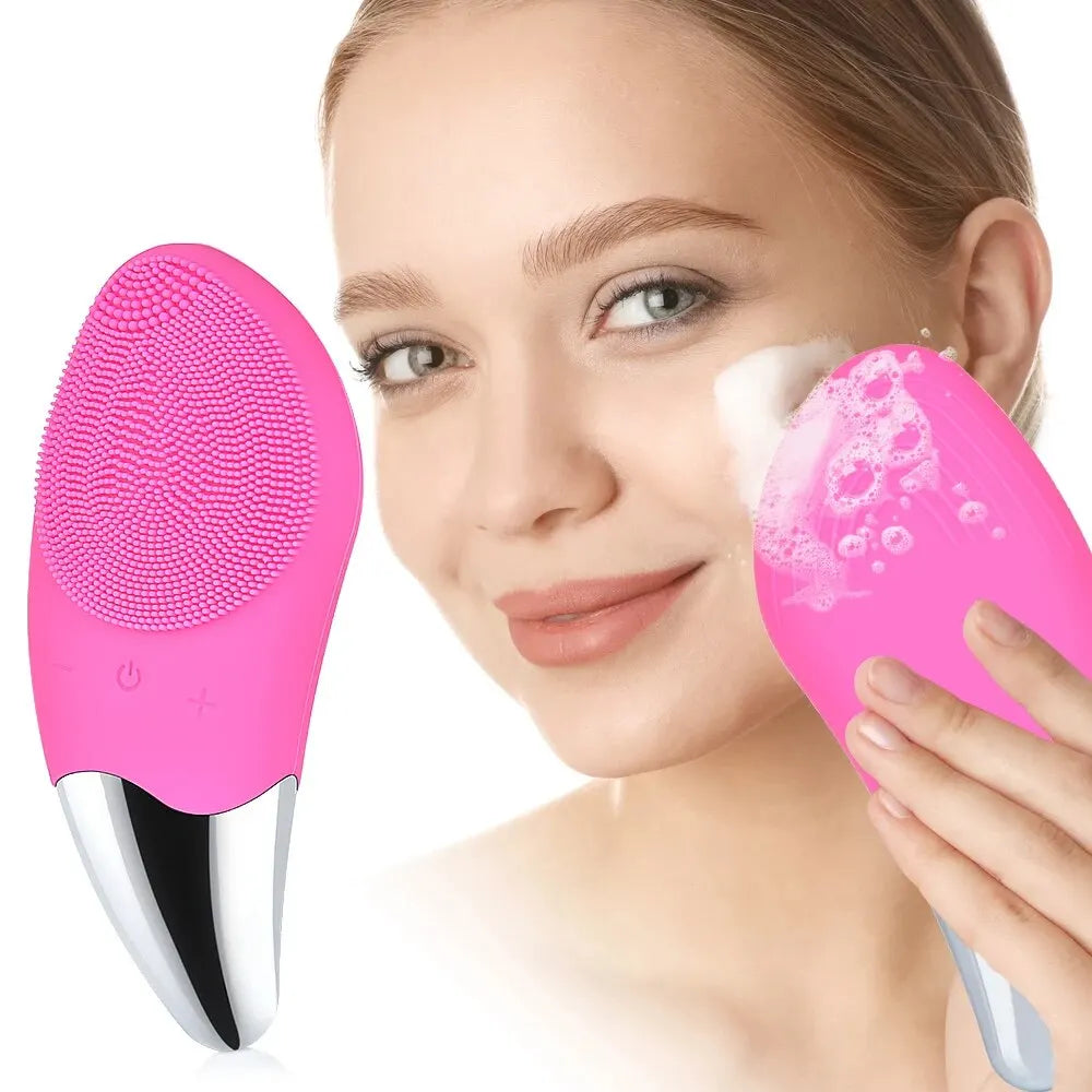 Waterproof Silicone Sonic Face Massage Cleaner