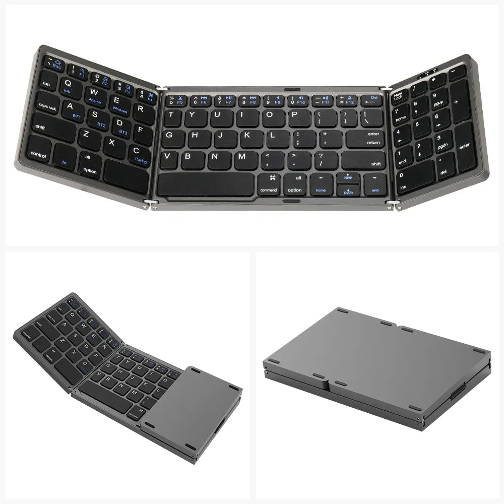 Folding Wireless Bluetooth Keyboard