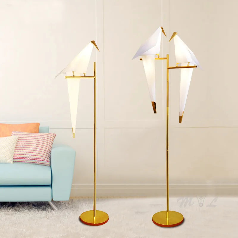 Bird Paper Floor Lamp