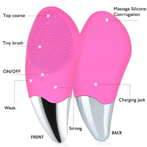 Waterproof Silicone Sonic Face Massage Cleaner